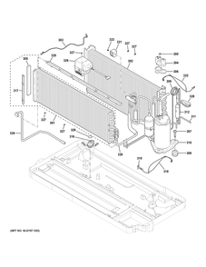 Sealed System Diagram and Parts List for AZHS09DRXXAK1  General Electric Air Conditioner
