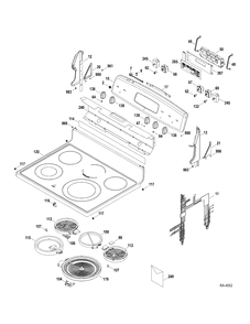CONTROLS-COOKTOP Diagram and Parts List for JCBP77SP2SS  General Electric Range