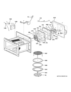 Interior Parts Diagram and Parts List for PSB9100BL2TS  General Electric Microwave