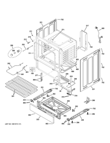 Body Parts Diagram and Parts List for GGF600AV1SS  General Electric Range