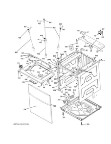 Cabinet Diagram and Parts List for GUD24ESSJ0WW  General Electric Washer Dryer Combo