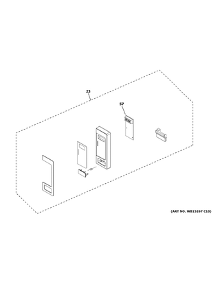 Control Parts Diagram and Parts List for PEB9159EJ3ES  General Electric Microwave