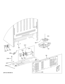 Machine Compartment Diagram and Parts List for GIE21GSHHSS  General Electric Refrigerator