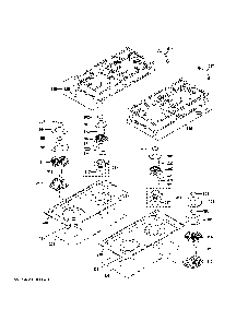 Cooktop Diagram and Parts List for ZDP484NGT1SS  General Electric Range