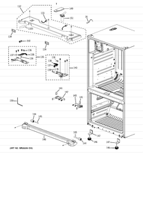 CASE PARTS Diagram and Parts List for PFSF6PKXFBB  General Electric Refrigerator