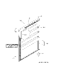 Door Diagram and Parts List for ZDOD240NCSS  General Electric Wine and Beverage Cooler