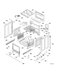 Part Location Diagram of 183D6213G004PY GE FRAME WELD Assembly