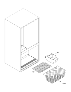FZ SHELVES Diagram and Parts List for GBRS0HBXARSS  General Electric Refrigerator