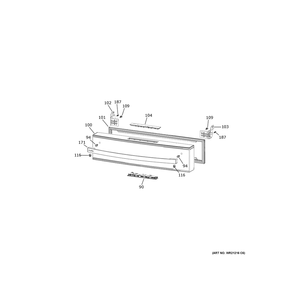 Convertible Drawer Diagram and Parts List for PXD22BYPCFS  General Electric Refrigerator