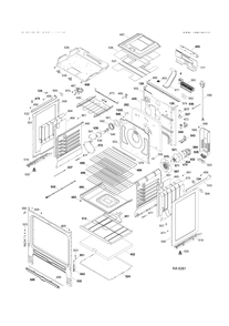 BODY PARTS Diagram and Parts List for JCSP46DR3WW  General Electric Range