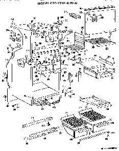 Cabinet Parts Diagram and Parts List for CTF17HFC  Hotpoint Refrigerator