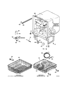 BODY-RACKS Diagram and Parts List for MHSD210P00WW  General Electric Dishwasher