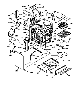 Body Parts Diagram and Parts List for JCSP39WW2WW  General Electric Range
