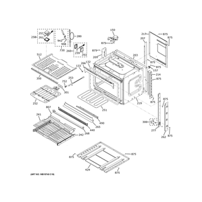 Body Parts Diagram and Parts List for CTS70DP2N5S1  General Electric Wall Oven