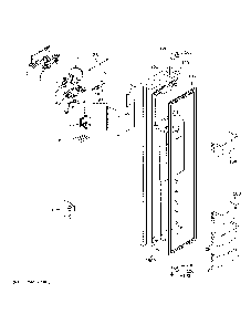 Freezer Door Diagram and Parts List for ZISS420DNFSS  General Electric Refrigerator