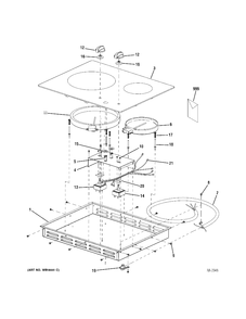 COOKTOP Diagram and Parts List for ZDP486NRP7SS  General Electric Range