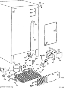 SYSTEM GROUP Diagram and Parts List for TFX25JWYWAA  General Electric Refrigerator