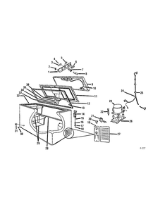 FREEZER Diagram and Parts List for MCM15EUWW  General Electric Freezer