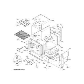 Body Parts Diagram and Parts List for JD630DT3WW  General Electric Range