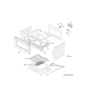 Body Parts Diagram and Parts List for PLD617DW2BB  General Electric Range