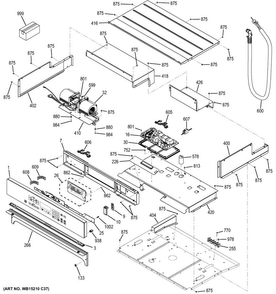Control Panel Diagram and Parts List for CT9050SH2SS  General Electric Wall Oven