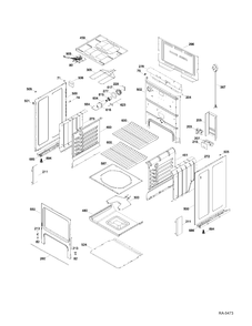 BODY PARTS Diagram and Parts List for JCBP36WK3WW  General Electric Range