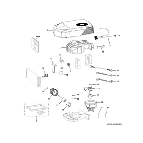 Room Air Conditioner Diagram and Parts List for PLHS13EHHWH1  General Electric Air Conditioner