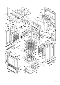 BODY PARTS Diagram and Parts List for PCB969DR2BB  General Electric Range