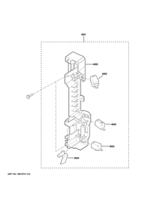 Latch Board Parts Diagram and Parts List for CVM517P3R2D1  General Electric Microwave