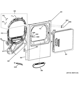 Part Location Diagram of WE15X26994 GE HARNESS SENSOR Assembly