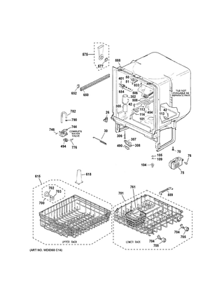 Part Location Diagram of WG04A04608 GE HEATING ELEMENT ASM
