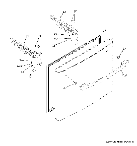 Freezer door Diagram and Parts List for GFE24JMKNFES  General Electric Refrigerator