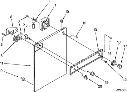 Part Location Diagram of WH2X1158 GE DISCONTINUED