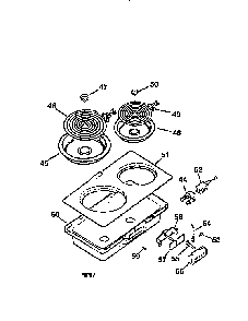 911.42045 Accessory Module Diagram and Parts List for 42045  General Electric Range
