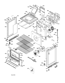 BODY PARTS Diagram and Parts List for PCGB930DET2BB  General Electric Range