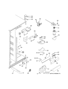 FRESH FOOD SECTION Diagram and Parts List for GSS23HMHJCES  General Electric Refrigerator