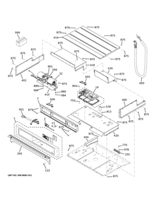 Part Location Diagram of WB27X43216 GE CONTROL RC17 (FLASHED)