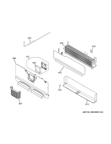 Freezer Section Diagram and Parts List for ZWE23PSNHSS  General Electric Refrigerator