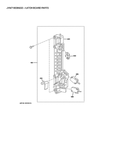 Latch Board Parts Diagram and Parts List for JVM7195SK6SS  General Electric Microwave