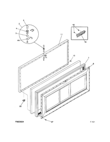 FREEZER DOOR Diagram and Parts List for 81560-2  General Electric Freezer