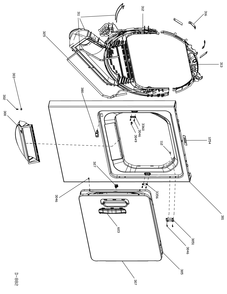FRONT PANEL & DOOR Diagram and Parts List for PCCB330EJ4WC  General Electric Dryer