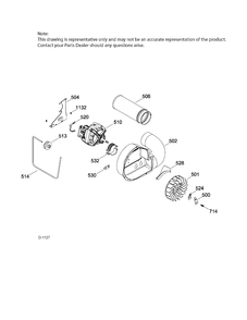 BLOWER & DRIVE ASM Diagram and Parts List for PSKP333EB5WW  General Electric Dryer