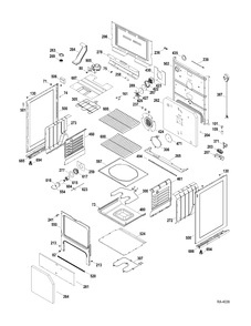 BODY PARTS Diagram and Parts List for JCBP84DP1WW  General Electric Range