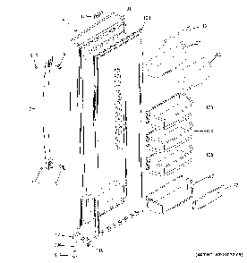 Fresh food door Diagram and Parts List for XSS23GGKRCWW  General Electric Refrigerator