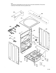 STRUCTURE Diagram and Parts List for GFD45ESMK0DG  General Electric Dryer