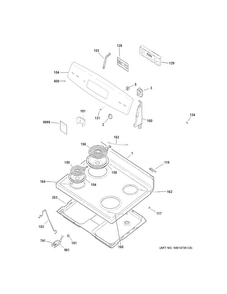 Part Location Diagram of WB18X27488 GE Surface Unit Harness