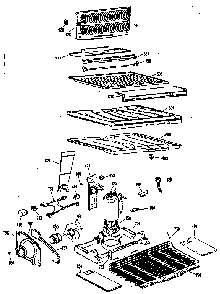 Unit Parts Diagram and Parts List for TBX25RKB  General Electric Refrigerator