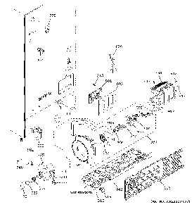 Machine compartment Diagram and Parts List for GFE26JYMKFFS  General Electric Refrigerator