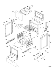 BODY PARTS Diagram and Parts List for JCBS35DM2WW  General Electric Range