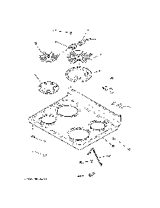 Cooktop Diagram and Parts List for XB258DM3BB  General Electric Range